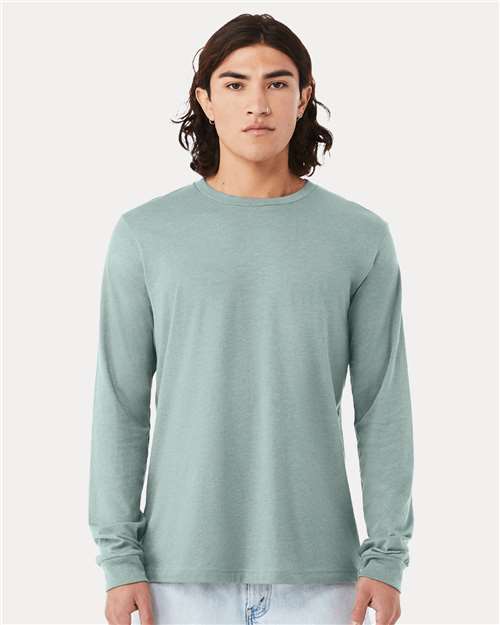 heather cvc long sleeve tee - 3501cvc
