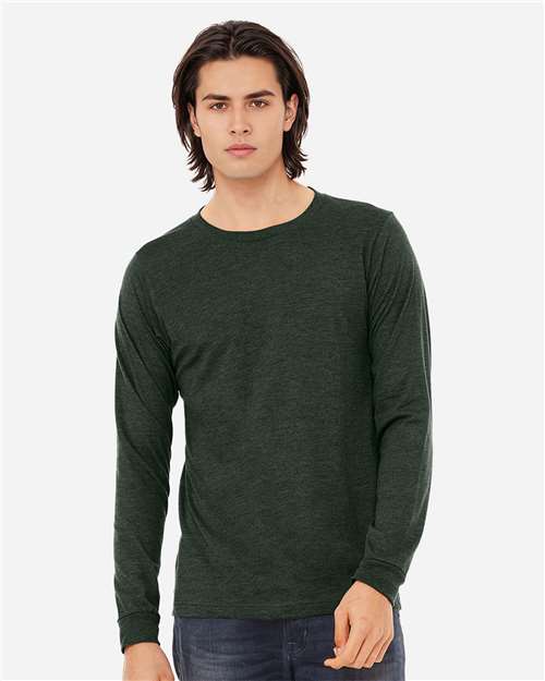 heather cvc long sleeve tee - 3501cvc
