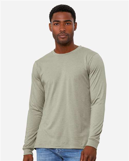 heather cvc long sleeve tee - 3501cvc