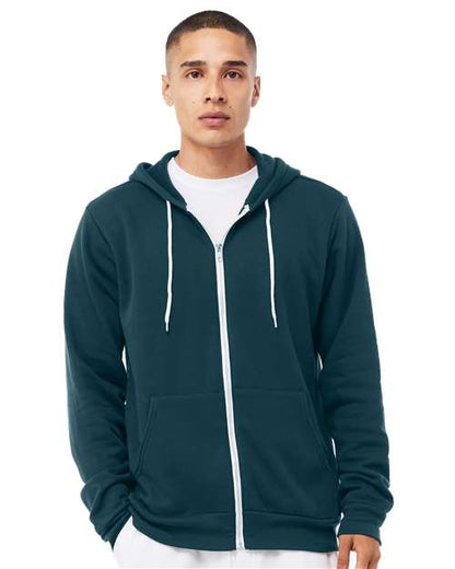 Unisex Sponge Fleece Full-Zip Hoodie Sweatshirt - 3739