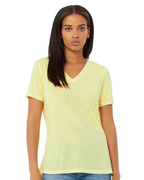 women's relaxed triblend v-neck tee - 6415