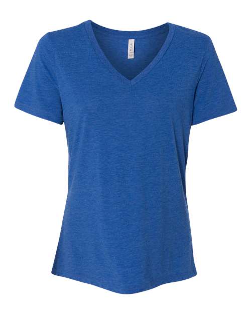 women's relaxed triblend v-neck tee - 6415