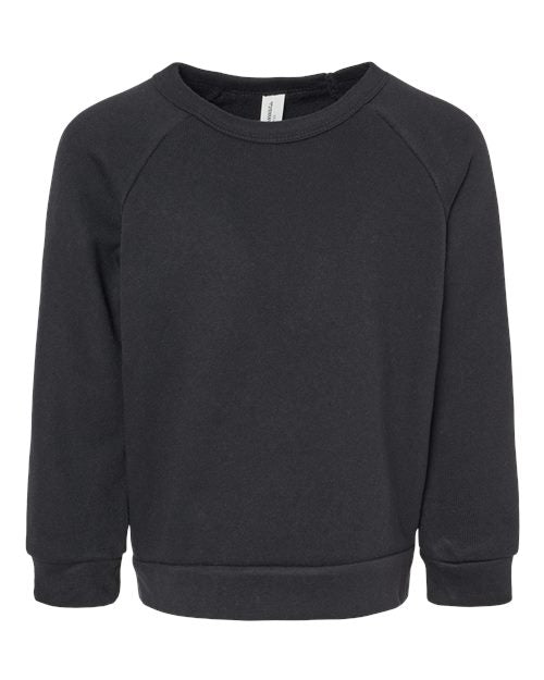 toddler sponge fleece raglan crewneck sweatshirt - 3901t