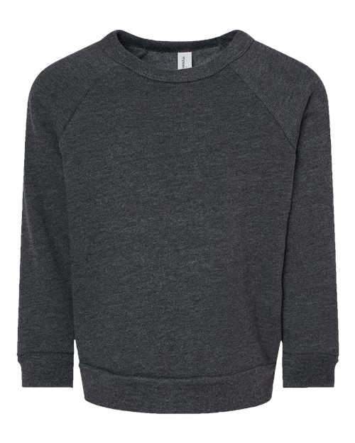 toddler sponge fleece raglan crewneck sweatshirt - 3901t