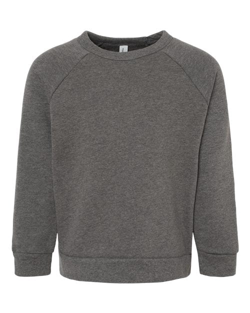 toddler sponge fleece raglan crewneck sweatshirt - 3901t
