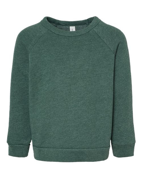 toddler sponge fleece raglan crewneck sweatshirt - 3901t