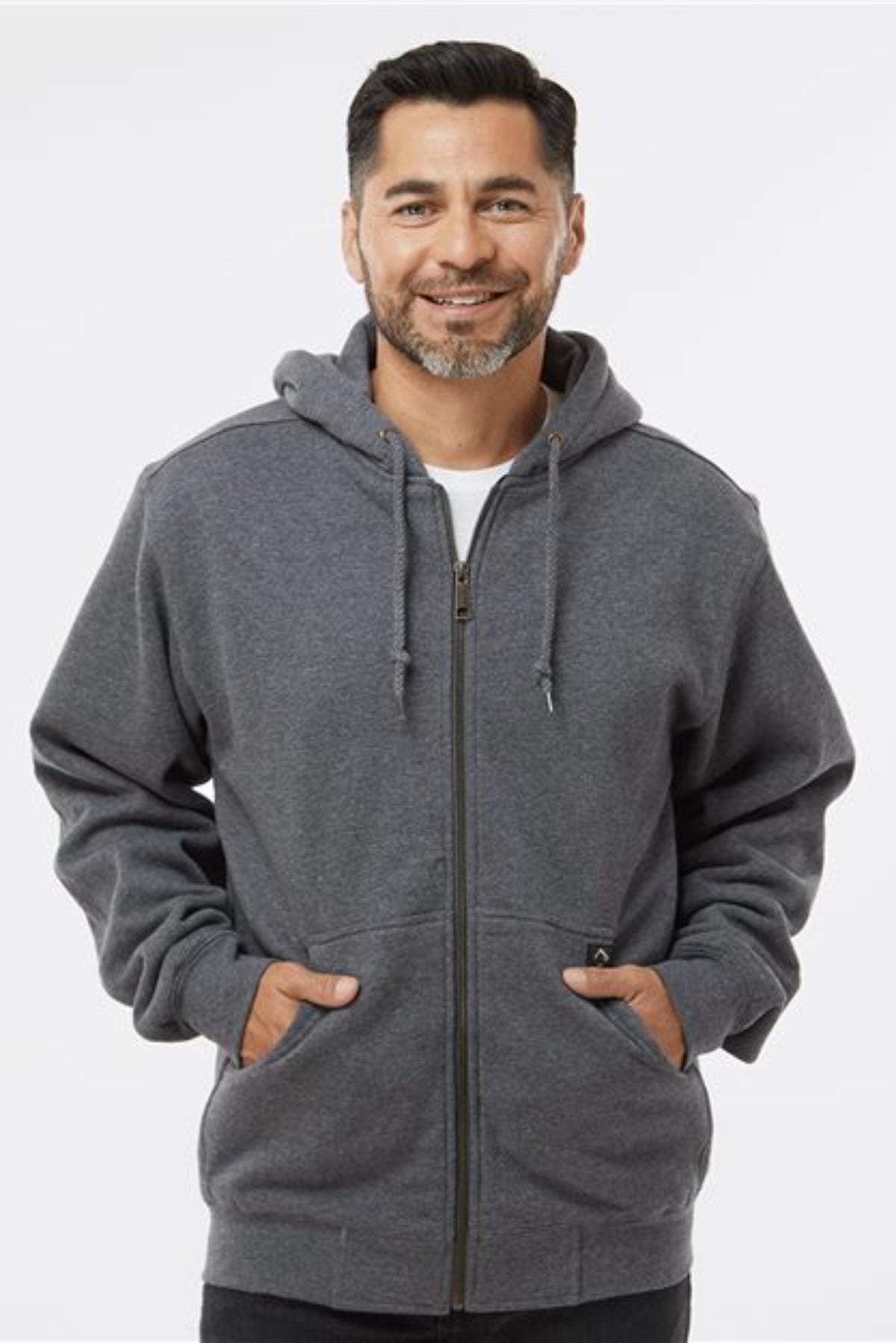 men's crossfire heavyweight power fleece hooded jacket with thermal lining - 7033