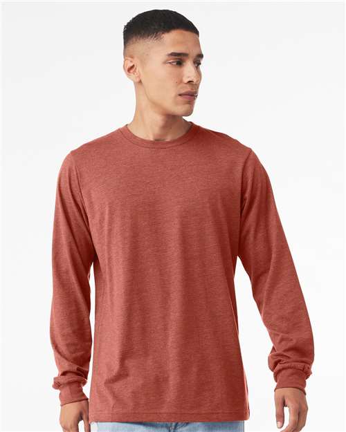heather cvc long sleeve tee - 3501cvc
