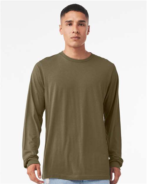 heather cvc long sleeve tee - 3501cvc