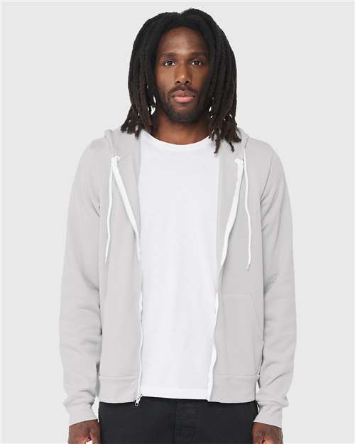 unisex sponge fleece full-zip hoodie sweatshirt - 3739