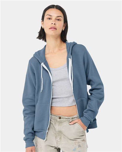 Unisex Sponge Fleece Full-Zip Hoodie Sweatshirt - 3739