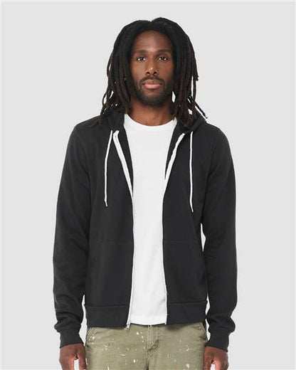 Unisex Sponge Fleece Full-Zip Hoodie Sweatshirt - 3739