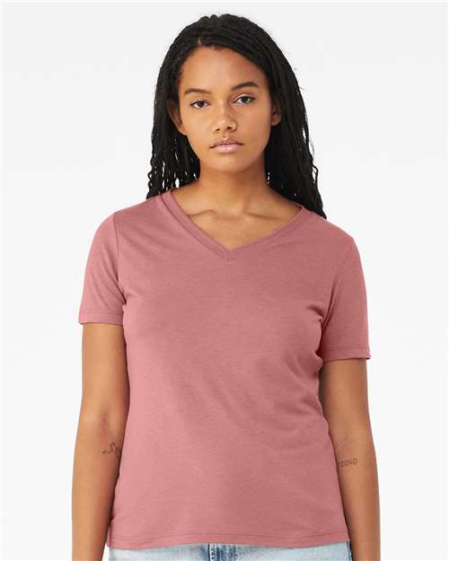 women's relaxed triblend v-neck tee - 6415