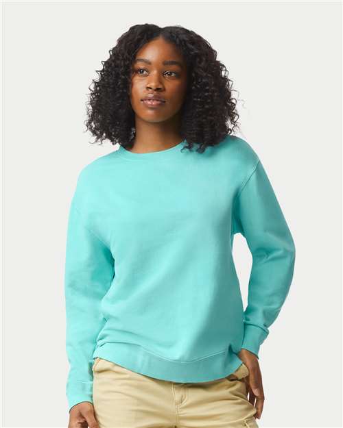 unisex garment-dyed lightweight fleece crewneck sweatshirt - 1466
