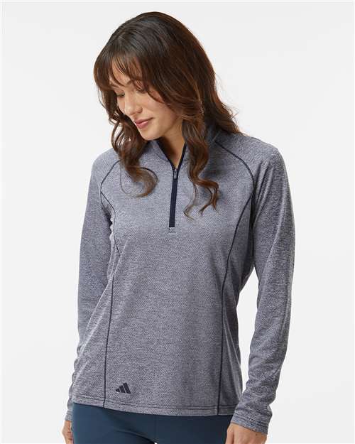 women's space dyed quarter-zip pullover - a594