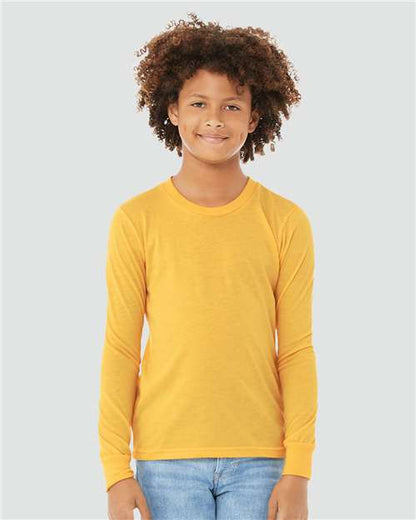 Youth Heather CVC Long Sleeve Tee - 3501YCVC