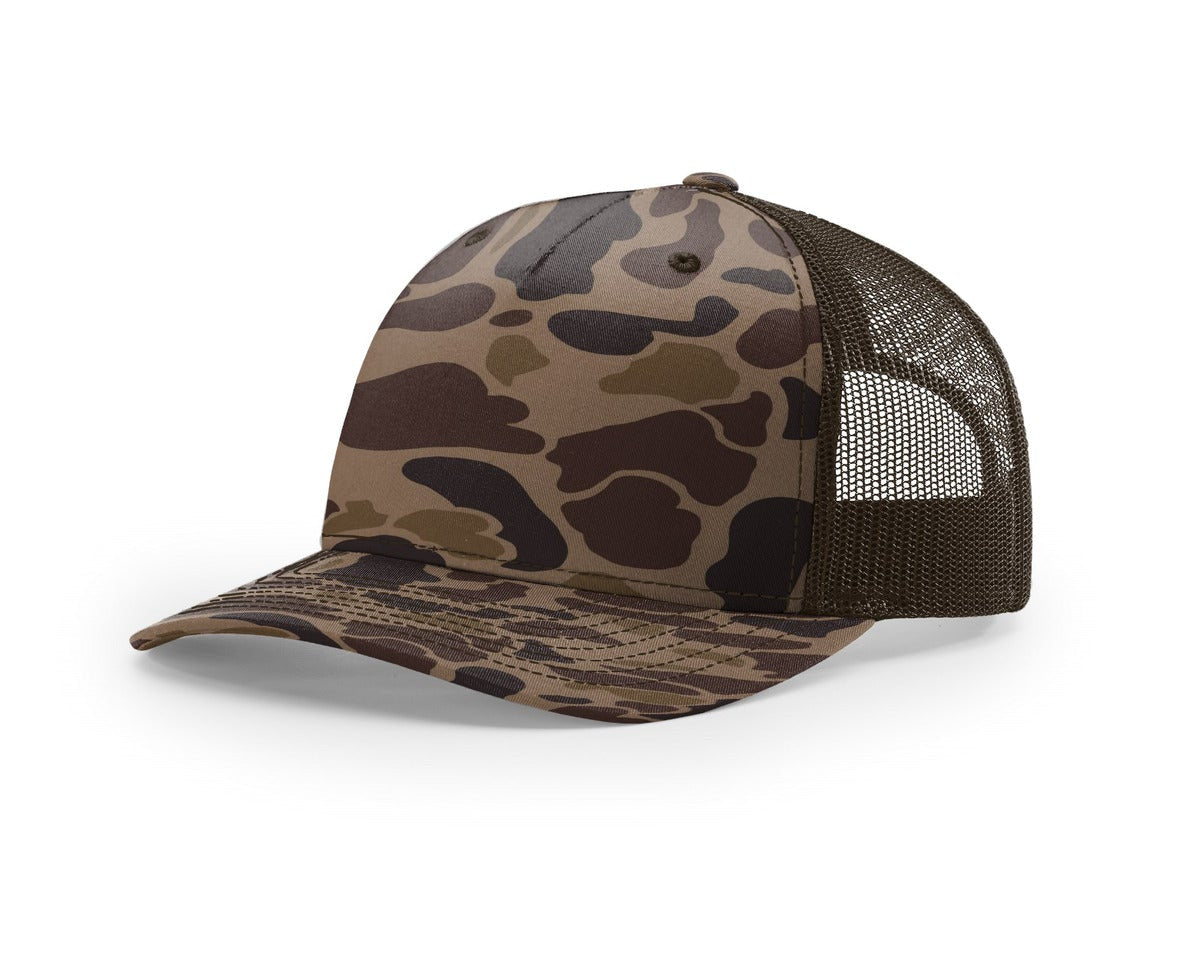richardson printed five-panel trucker 112pfp