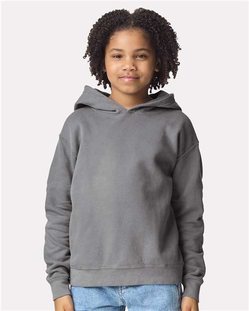 youth garment-dyed lightweight fleece hooded sweatshirt - 1467y