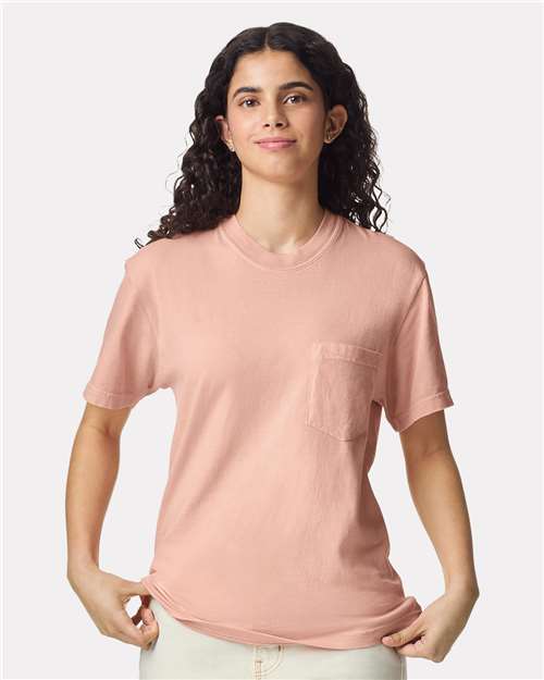 unisex garment-dyed heavyweight pocket t-shirt - 6030