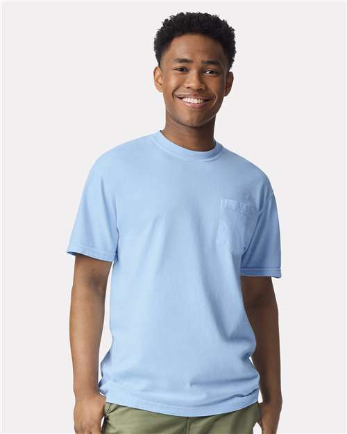 unisex garment-dyed heavyweight pocket t-shirt - 6030