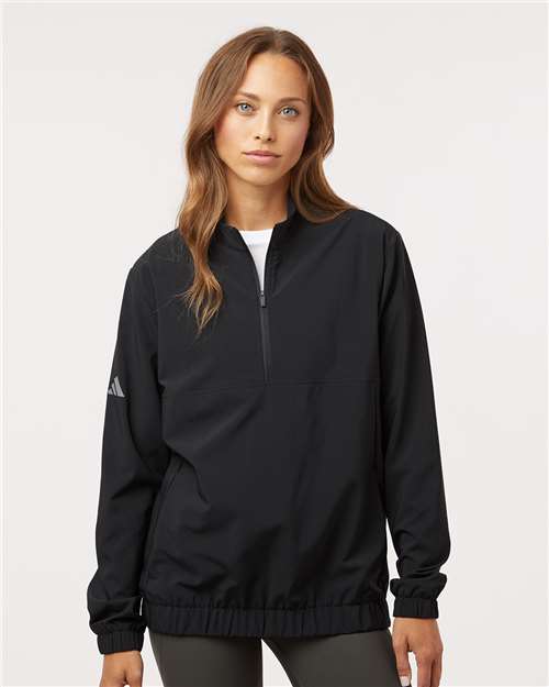 women's stretch woven half-zip pullover - a706