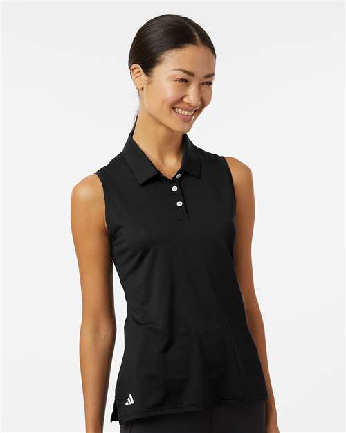 women's ottoman sleeveless polo - a1005