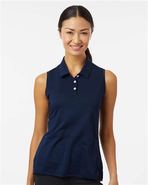 women's ottoman sleeveless polo - a1005