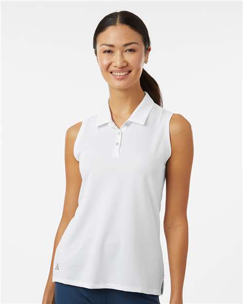 women's ottoman sleeveless polo - a1005