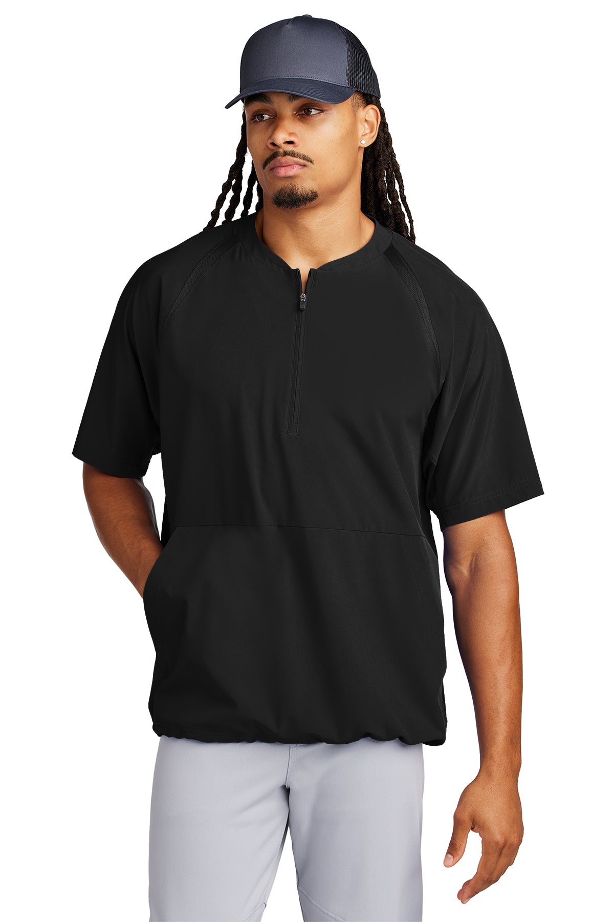 sport-tek ®  repeat 1/2-zip short sleeve jacket jst489