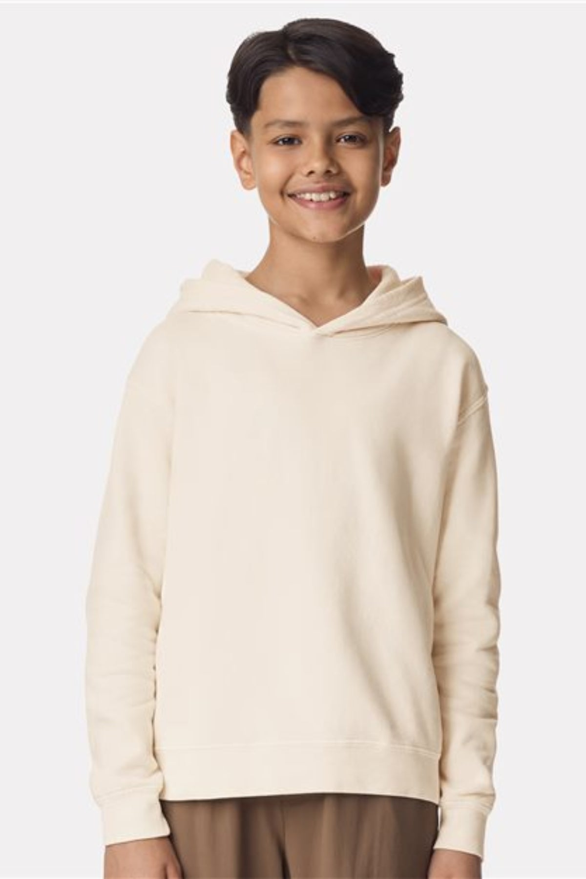 youth garment-dyed lightweight fleece hooded sweatshirt - 1467y
