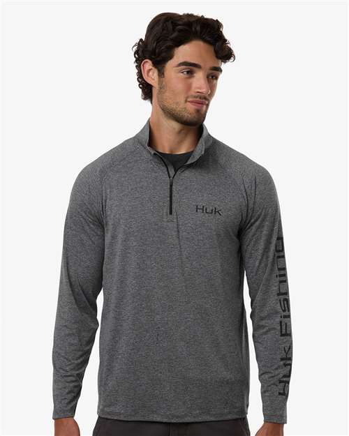 men's airweight heather quarter-zip pullover - h1200715