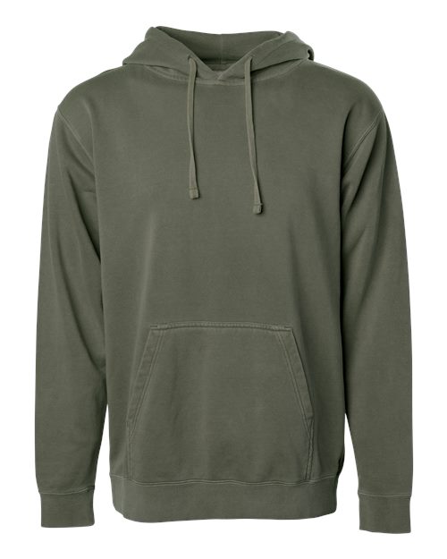 unisex midweight pigment-dyed hooded sweatshirt - prm4500