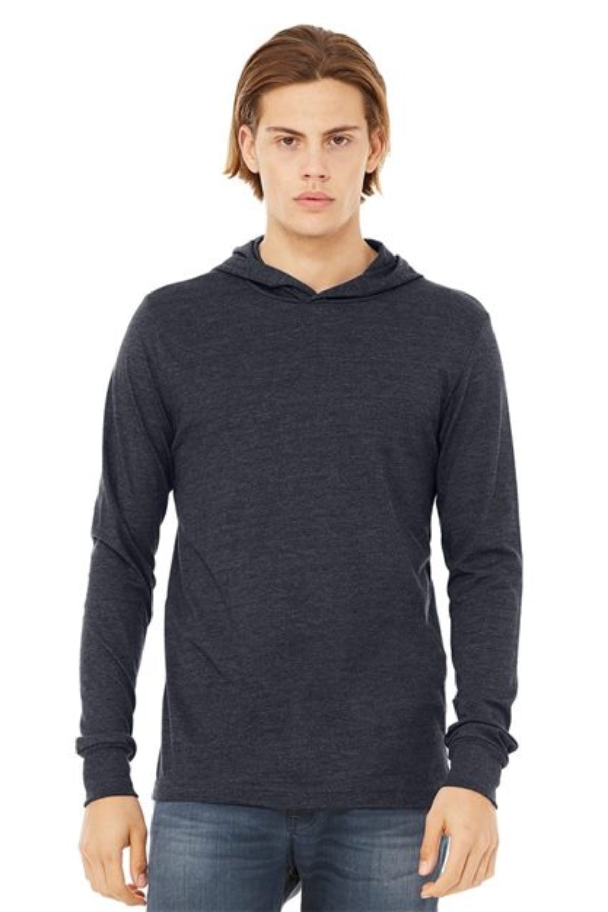 unisex jersey hooded long sleeve tee - 3512