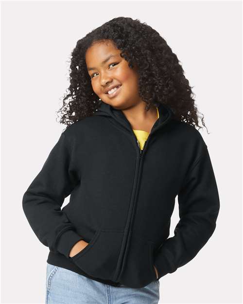 youth heavy blend™ full-zip hooded sweatshirt - 18600b