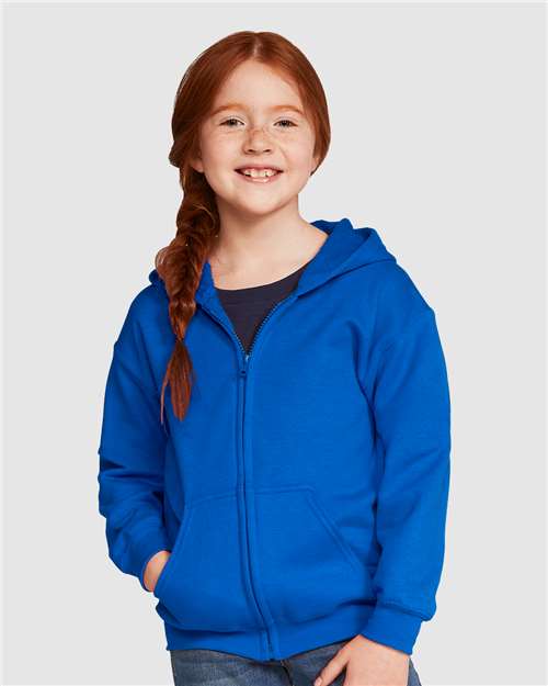 youth heavy blend™ full-zip hooded sweatshirt - 18600b