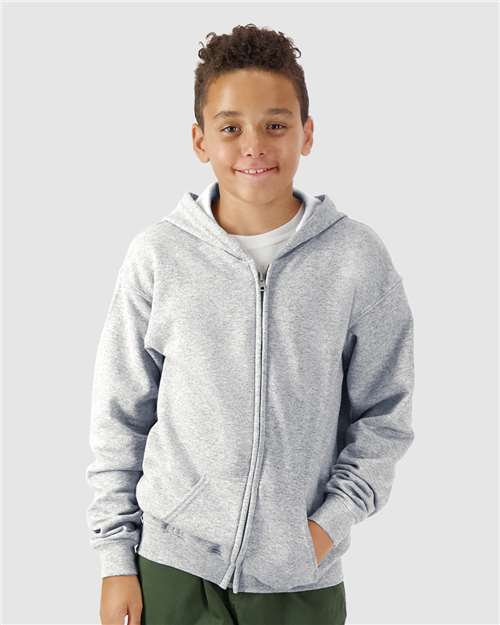 youth heavy blend™ full-zip hooded sweatshirt - 18600b