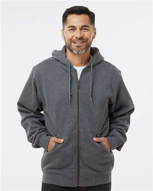 men's crossfire heavyweight power fleece hooded jacket with thermal lining - 7033