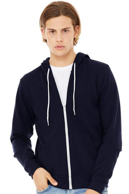 Unisex Sponge Fleece Full-Zip Hoodie Sweatshirt - 3739