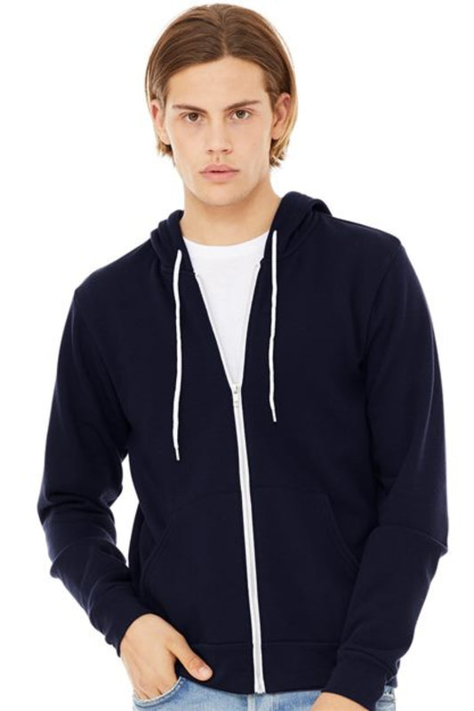 Unisex Sponge Fleece Full-Zip Hoodie Sweatshirt - 3739
