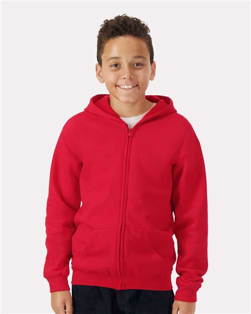 youth heavy blend™ full-zip hooded sweatshirt - 18600b