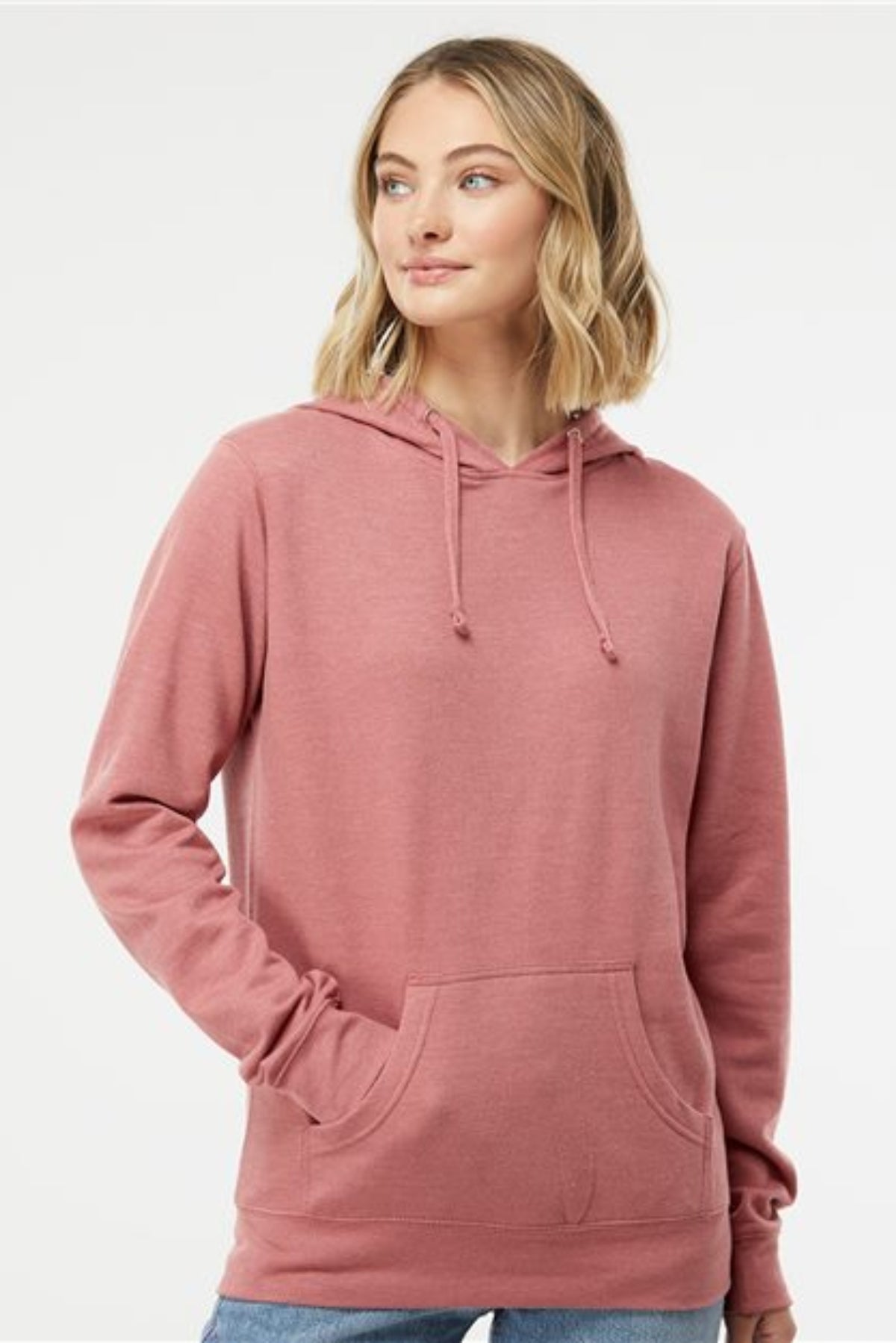 women's junior fit heavenly fleece lightweight hooded sweatshirt - ss650
