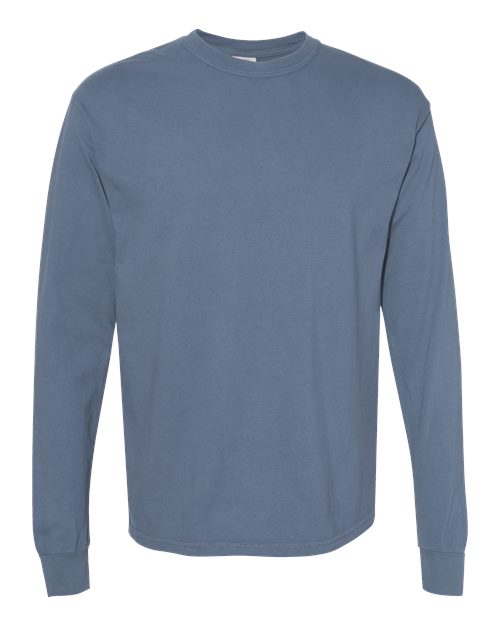 unisex garment-dyed heavyweight long sleeve t-shirt - 6014