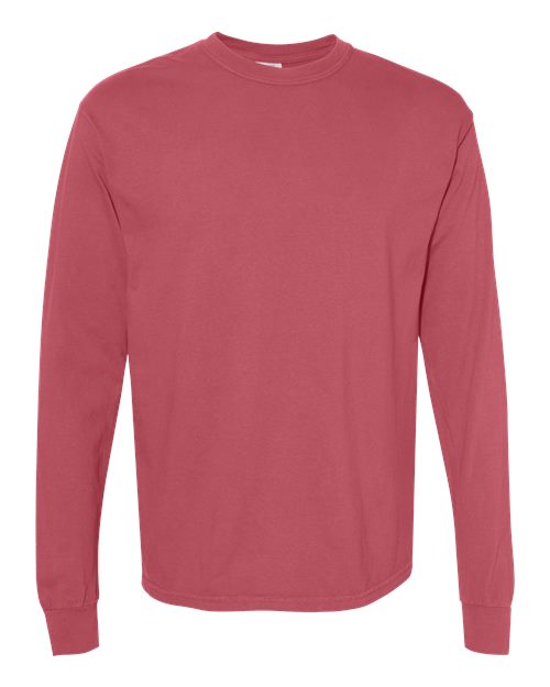 unisex garment-dyed heavyweight long sleeve t-shirt - 6014