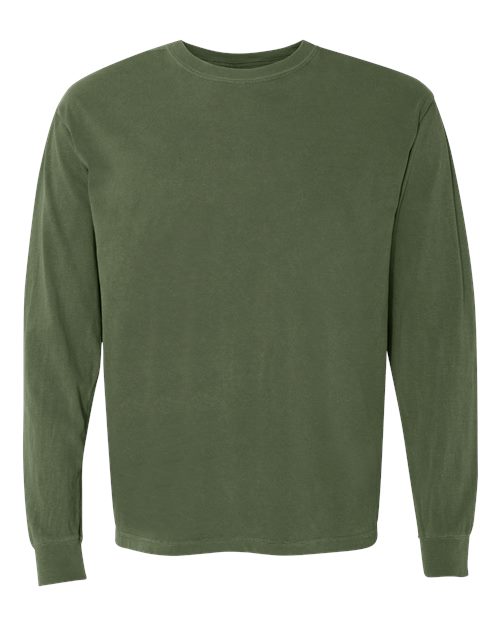 unisex garment-dyed heavyweight long sleeve t-shirt - 6014