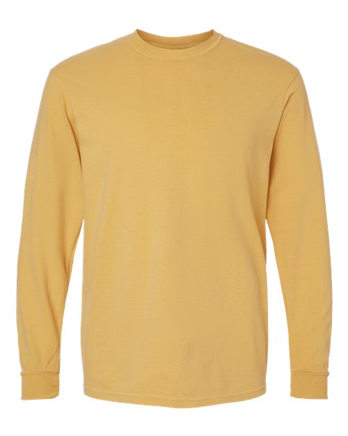 unisex garment-dyed heavyweight long sleeve t-shirt - 6014