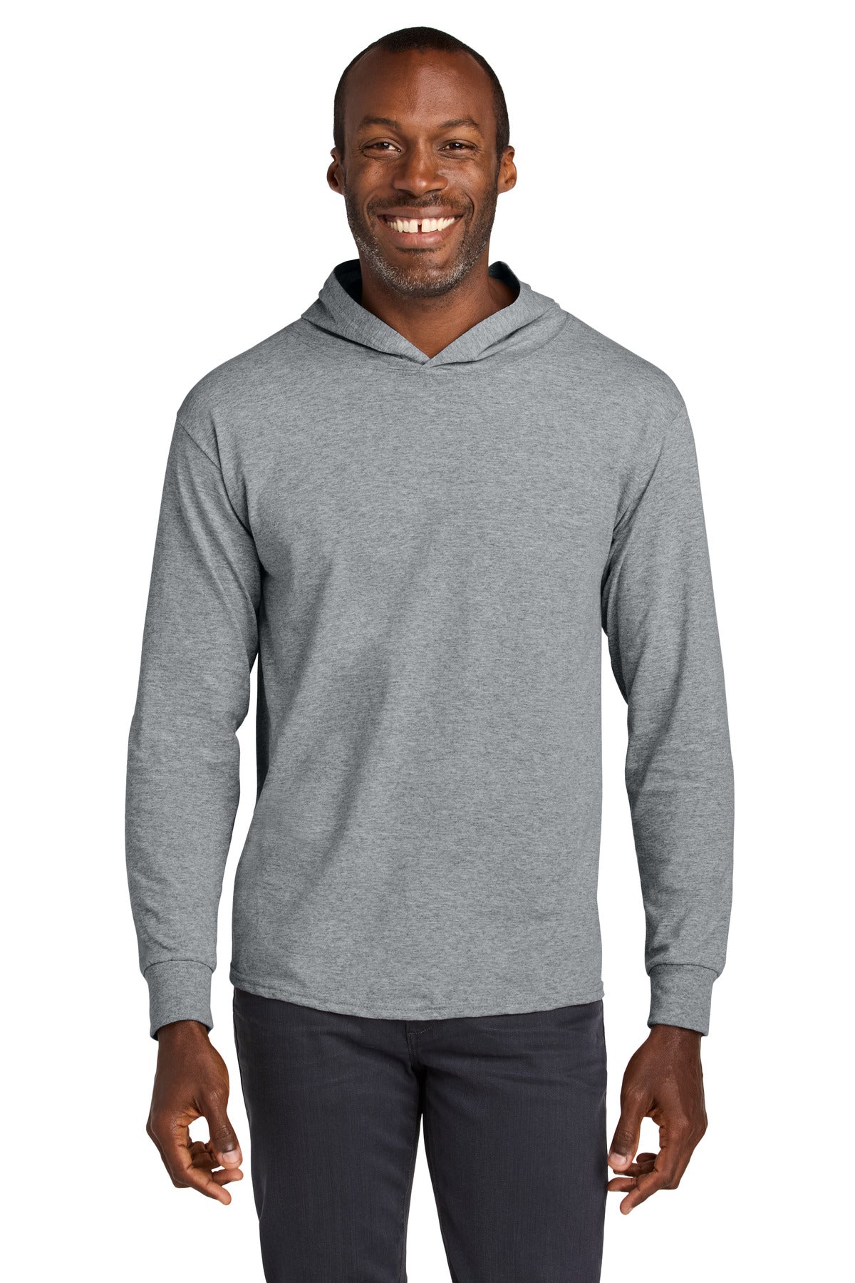 jerzees classics ™  unisex cotton long sleeve hooded t-shirt 363lh