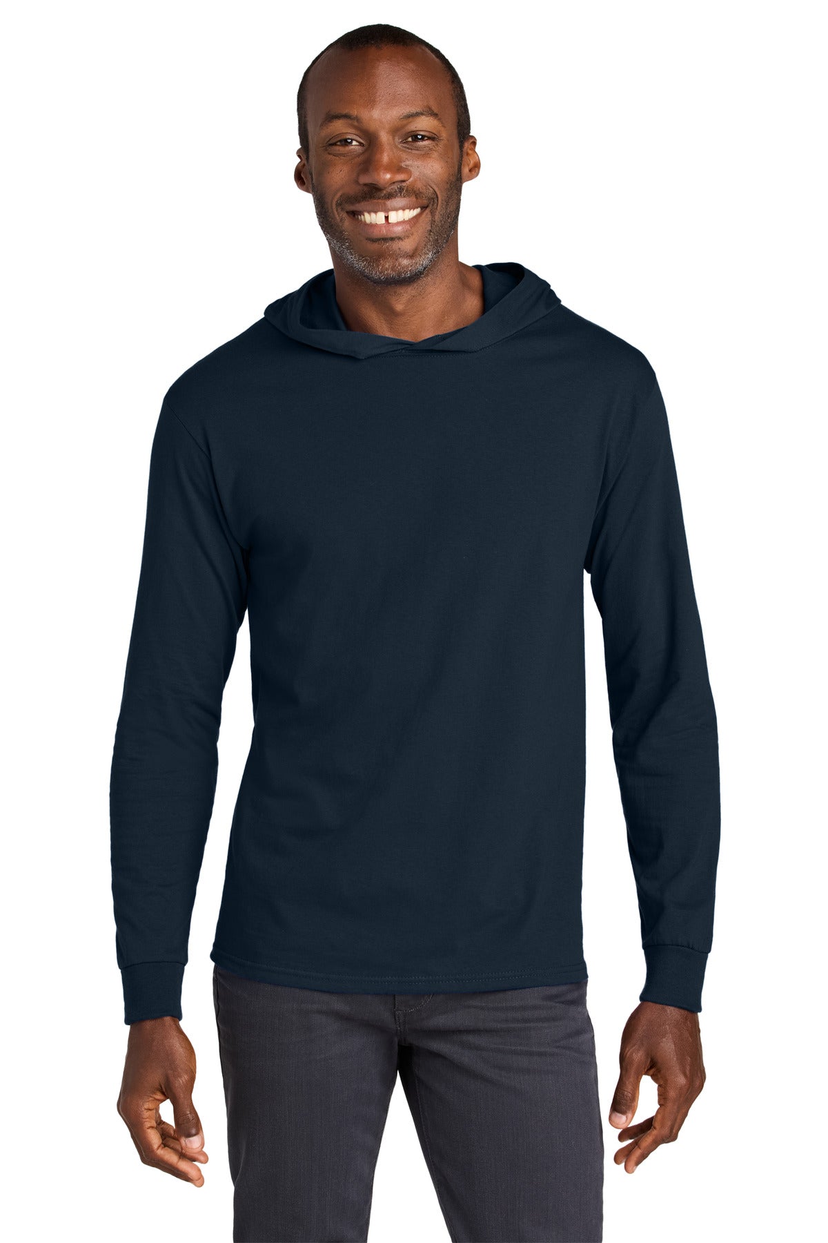 jerzees classics ™  unisex cotton long sleeve hooded t-shirt 363lh