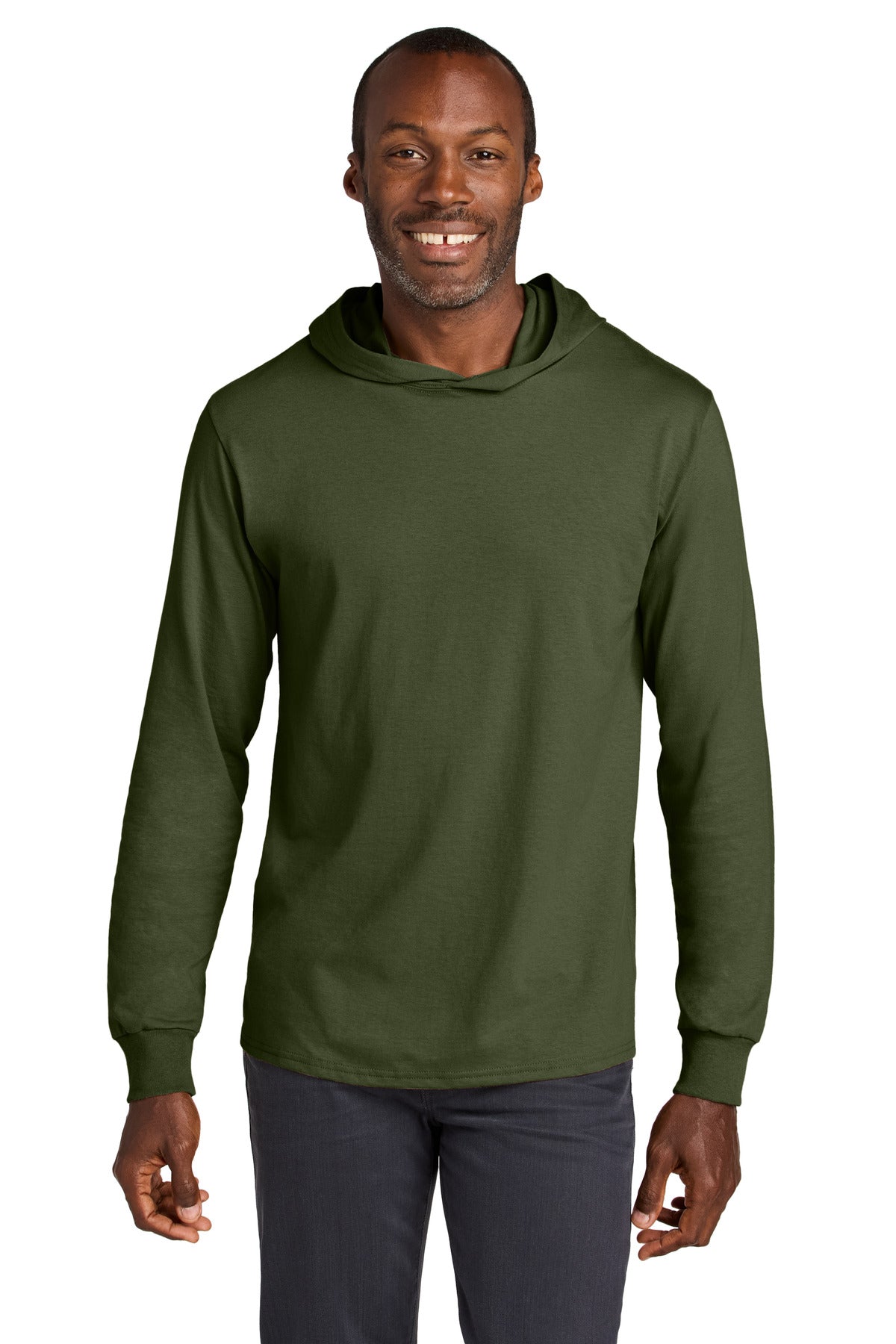 jerzees classics ™  unisex cotton long sleeve hooded t-shirt 363lh
