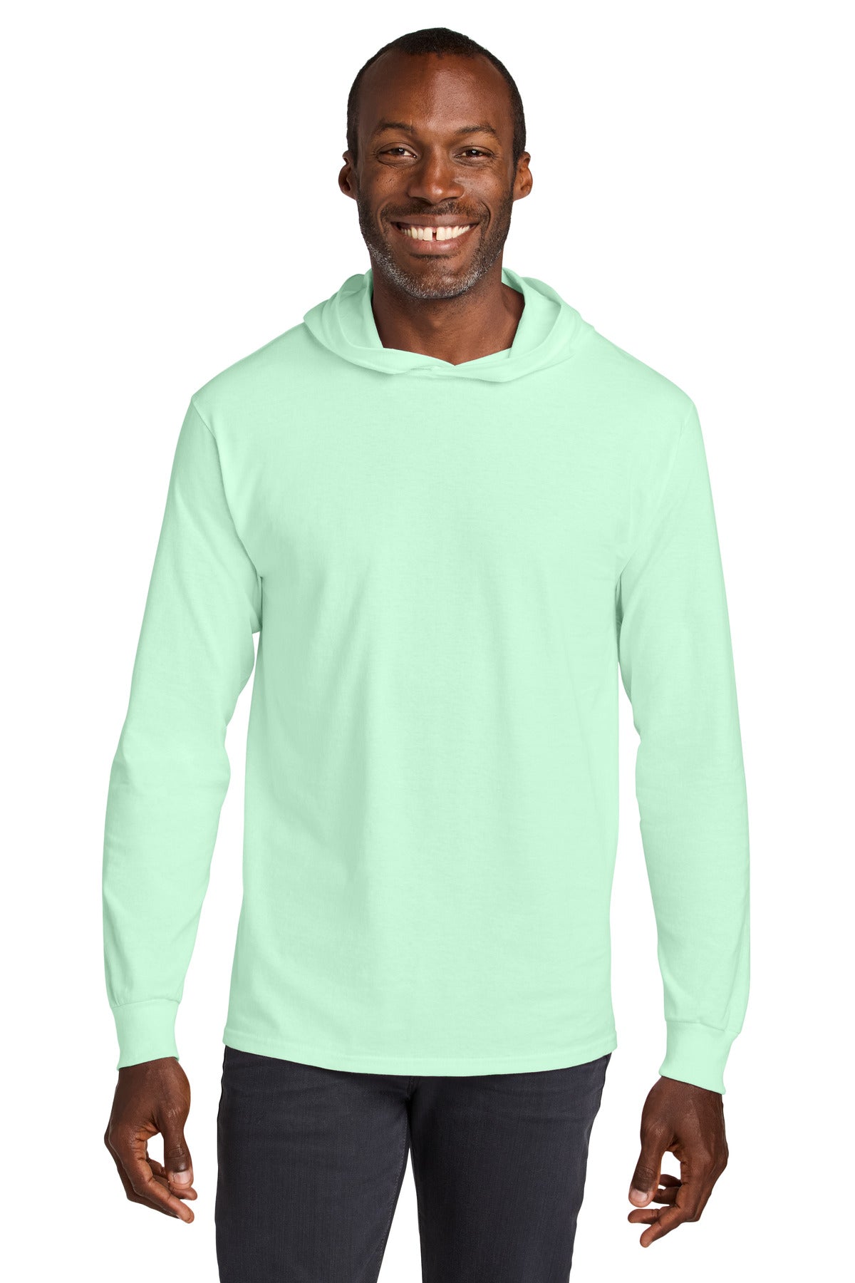jerzees classics ™  unisex cotton long sleeve hooded t-shirt 363lh