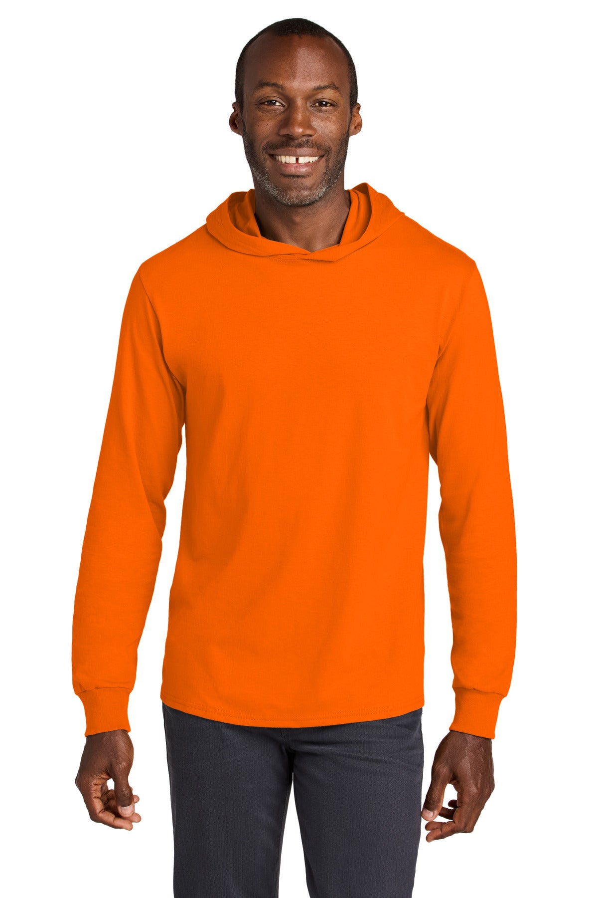 jerzees classics ™  unisex cotton long sleeve hooded t-shirt 363lh